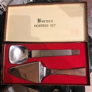 Vintage Burnco Hostess Set w/ Pie Server and Ice Cream Scoop